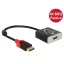 Delock Adapter Displayport 1.2-dugós csatlakozó > HDMI-csatlakozóhüvely 4K 60 Hz passzív fekete (62719)