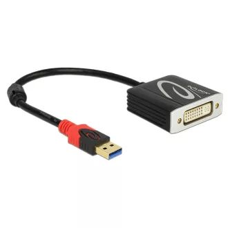   Delock Adapter USB 3.0 A-típusú csatlakozódugóval > DVI csatlakozóhüvellyel (62737)