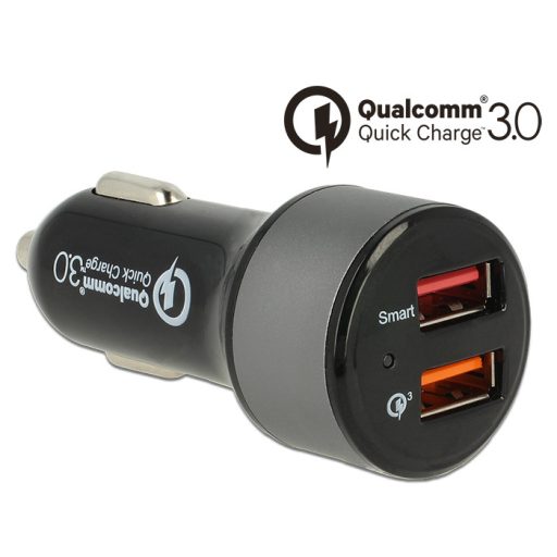Navilock autós töltő 2 x USB Type-A Qualcomm Quick Charge 3.0-val (62739)