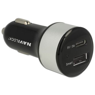   Navilock Autós töltő 1 x USB Type-C + 1 x USB Typ-A (62782)