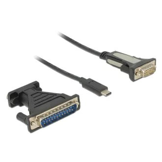   Delock Adapter, USB Type-C  > 1 db soros DB9 RS-232 + DB25 adapter (62904)