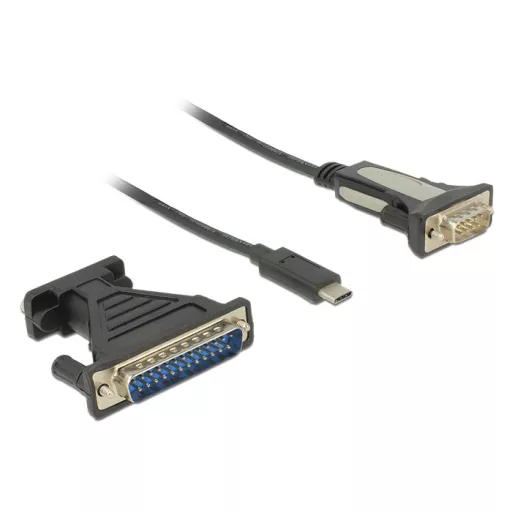 Delock Adapter, USB Type-C  > 1 db soros DB9 RS-232 + DB25 adapter (62904)