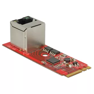   Delock Átalakító M.2 Kulcs A+E bementi > 1 x RJ45 Gigabit LAN függőleges port (62949)