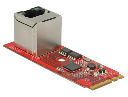 Delock Átalakító M.2 Kulcs A+E bementi > 1 x RJ45 Gigabit LAN függőleges port (62949)