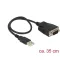 Delock Adapter USB 2.0 A-típusú dugó > 1 x soros RS-232 DB9 apa csavarokkal és csavaranyákkal elektr (62958)