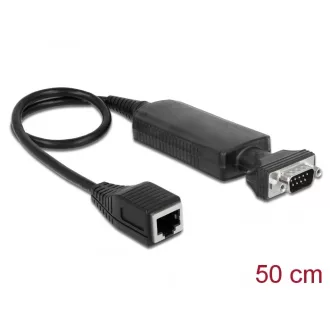  Delock átalakító Ethernet LAN RJ45 10/100 Mbps csatlakozóból RS-232 DB9 soros csatlakozóba, anyákkal (62976)