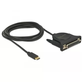   Delock Adapter USB Type-C  2.0 apa > 1 x párhuzamos DB25 anya csatlakozó (62980)