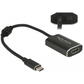   Delock Adapter USB Type-C  csatlakozódugóval > HDMI csatlakozóhüvellyel (DP váltakozó mód) 4K 60 Hz (62988)