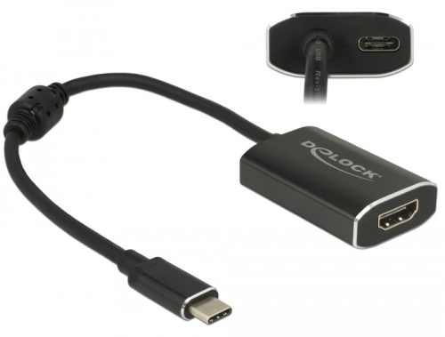 Delock Adapter USB Type-C  csatlakozódugóval > HDMI csatlakozóhüvellyel (DP váltakozó mód) 4K 60 Hz (62988)