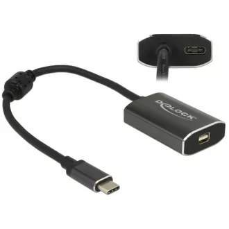   Delock Adapter USB Type-C  csatlakozódugóval > mini Displayport csatlakozóhüvellyel (DP váltakozó mó (62990)