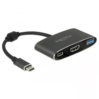   Delock Adapter USB Type-C  apa > HDMI anya (DP Alt mód) 4K 30 Hz + USB A-típusú + USB Type-C  PD (62991)