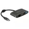 Delock Adapter USB Type-C  apa > HDMI anya (DP Alt mód) 4K 30 Hz + USB A-típusú + USB Type-C  PD (62991)