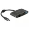 Delock Adapter USB Type-C  apa > VGA anya (DP Alt mód) + USB A-típusú + USB Type-C  PD (62992)