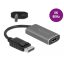 Delock Aktív DisplayPort 1.4 - HDMI adapter 8K HDR funkcióval (63118)