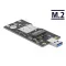 Delock USB 3.0 átalakító, A-típusú csatlakozóval - M.2 B kulcs, SIM-nyílással (63166)