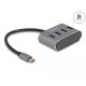 Delock 4 portos USB 3.2 Gen 1 hub USB Type-C csatlakozóval   USB Type-A portok a tetején (63223)