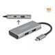 Delock Külső USB 3.2 Gen 2 USB Type-C  hub 3 A-típusú és 1 USB Type-C  csatlakozó felülettel (63261)