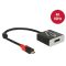 Delock Adapter USB Type-C csatlakozódugóval > Displayport csatlakozóhüvellyel (DP váltakozó mód) 4K (63312)