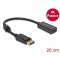 Delock Adapter DisplayPort 1.2-dugós csatlakozó -HDMI-csatlakozóhüvely 4K passzív fekete (63559)