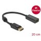 Delock Adapter DisplayPort 1.2-dugós csatlakozó -HDMI-csatlakozóhüvely 4K passzív fekete