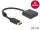 Delock Adapter DisplayPort 1.2-dugós csatlakozó-HDMI-csatlakozóhüvely 4K aktív fekete (63585)