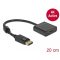 Delock Adapter DisplayPort 1.2-dugós csatlakozó-HDMI-csatlakozóhüvely 4K aktív fekete (63585)