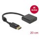 Delock Adapter DisplayPort 1.2-dugós csatlakozó-HDMI-csatlakozóhüvely 4K aktív fekete (63585)