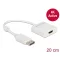 Delock Adapter DisplayPort 1.2-dugós csatlakozó-HDMI-csatlakozóhüvely 4K aktív fehér (63586)