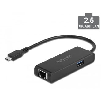   Delock USB Type-C  adapter USB A-típusú hüvely 2,5 Gigabit LAN (63826)