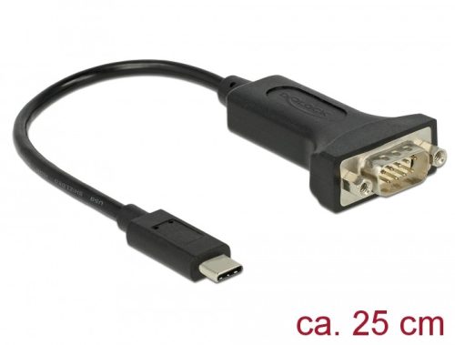 Delock Adapter, USB Type-C > 1 db soros DB9 RS-232 (63908)