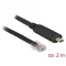 Delock Adapter USB 2.0 C-típusú apa > 1 x soros RS-232 RJ45 apa 2,0 m (63912)