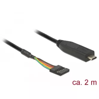   Delock USB Type-C  2.0 apa - LVTTL 6 tus anya átalakító 2,0 m (63913)