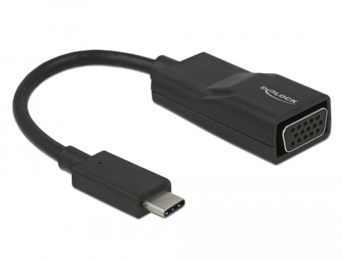 Delock Adapter USB Type-C  csatlakozódugóval > VGA csatlakozóhüvellyel (DP váltakozó mód)