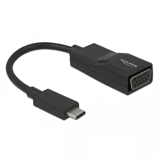 Delock Adapter USB Type-C  csatlakozódugóval > VGA csatlakozóhüvellyel (DP váltakozó mód) (63923)