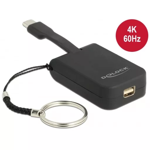Delock USB Type-C  adapter mini DisplayPort-hoz (DP Alt Mode) 4K 60 Hz - kulcstartón (63939)