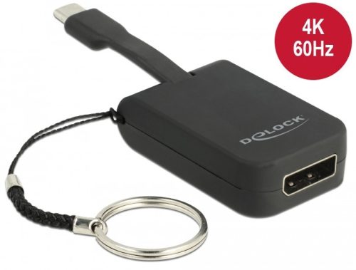 Delock USB Type-C  adapter DisplayPort-hoz (DP Alt Mode) 4K 60 Hz - kulcstartón