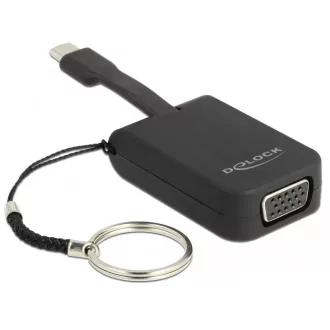   Delock USB Type-C  adapter VGA-hoz (DP Alt Mode) - kulcstartón (63941)
