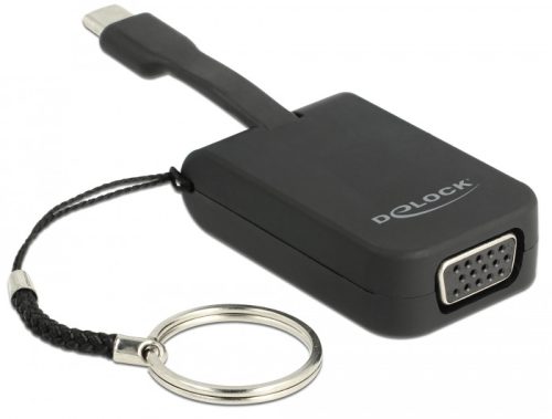 Delock USB Type-C  adapter VGA-hoz (DP Alt Mode) - kulcstartón