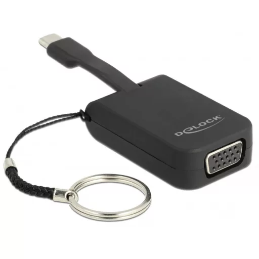Delock USB Type-C  adapter VGA-hoz (DP Alt Mode) - kulcstartón (63941)