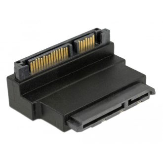  Delock 22 tus SATA adapter záró funkcióval anya - apa zárszögben lefelé hajtva (63943)