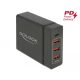 Delock USB töltő 1 db USB Type-C  PD + 3 db USB A-típusú 60 W (63974)