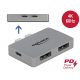 Delock Kettős DisplayPort adapter MacBook-hoz 4K 60 Hz és PD 3.0-s