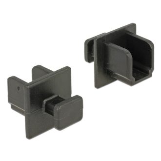   Delock Porvédő USB 3.0 B típusú kimenethez fogantyúval 10 db fekete (64010)