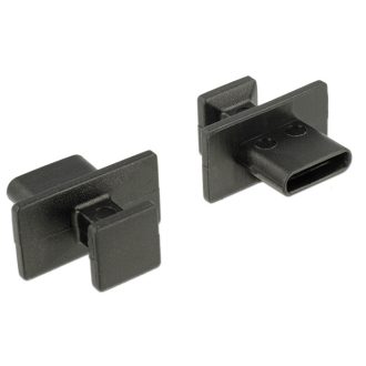   Delock Porvédő USB Type-C  kimenethez nagy fogantyúval 10 darab fekete (64015)