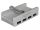 Delock Külso USB 3.0 hub 4 bemenettel záró csavarral (64046)