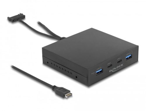 Delock 3,5 hüvelykes USB 3.2 Gen 2 előlap 2 x USB Type-C + 2 x USB Type-A (64057)