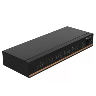   Delock USB 2.0 csatlakozóval rendelkező, 12 portos, soros RS-232 hub túlterhelés védelemmel és kibőv (64070)