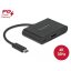 Delock USB Type-C  adapter 4K 30 Hz   s HDMI-hez A- és USB Type-C  PD porttal (64091)