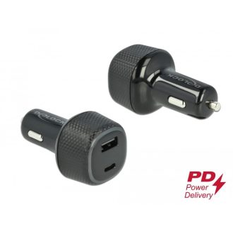   Delock Autós tölto USB Type-C PD 3.0 és A-típusú USB 63 W-tal (64108)