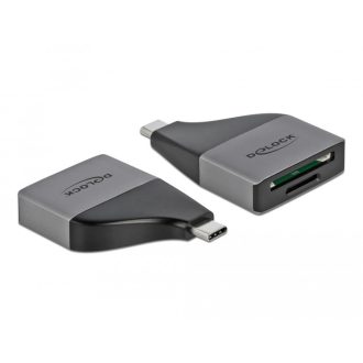   Delock USB Type-C  kártyaolvasó SD / MMC + Micro SD memóriakártyákhoz   kompakt kialakítású (64117)